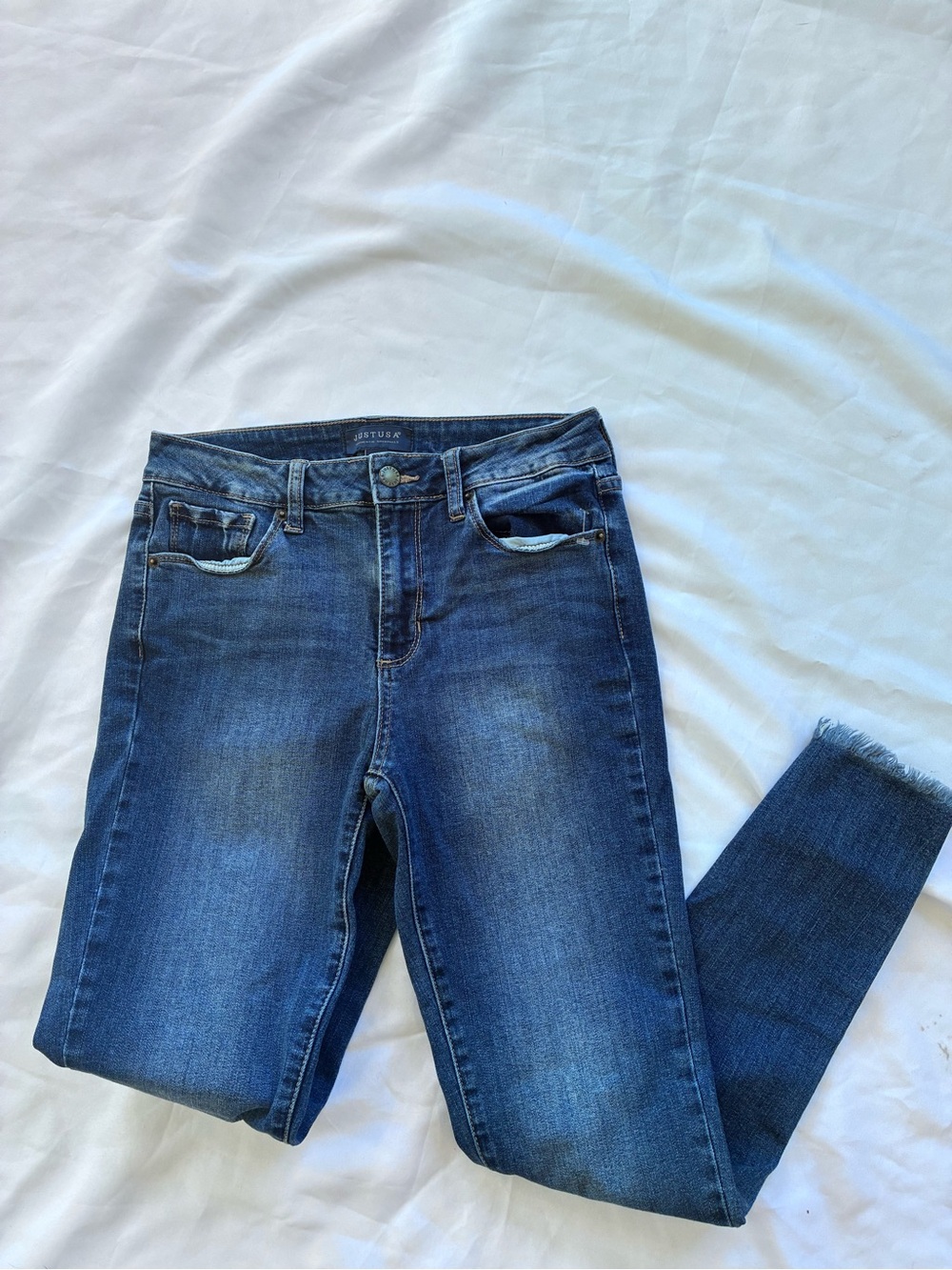 Just USA Dark Blue Ankle Skinny Jeans